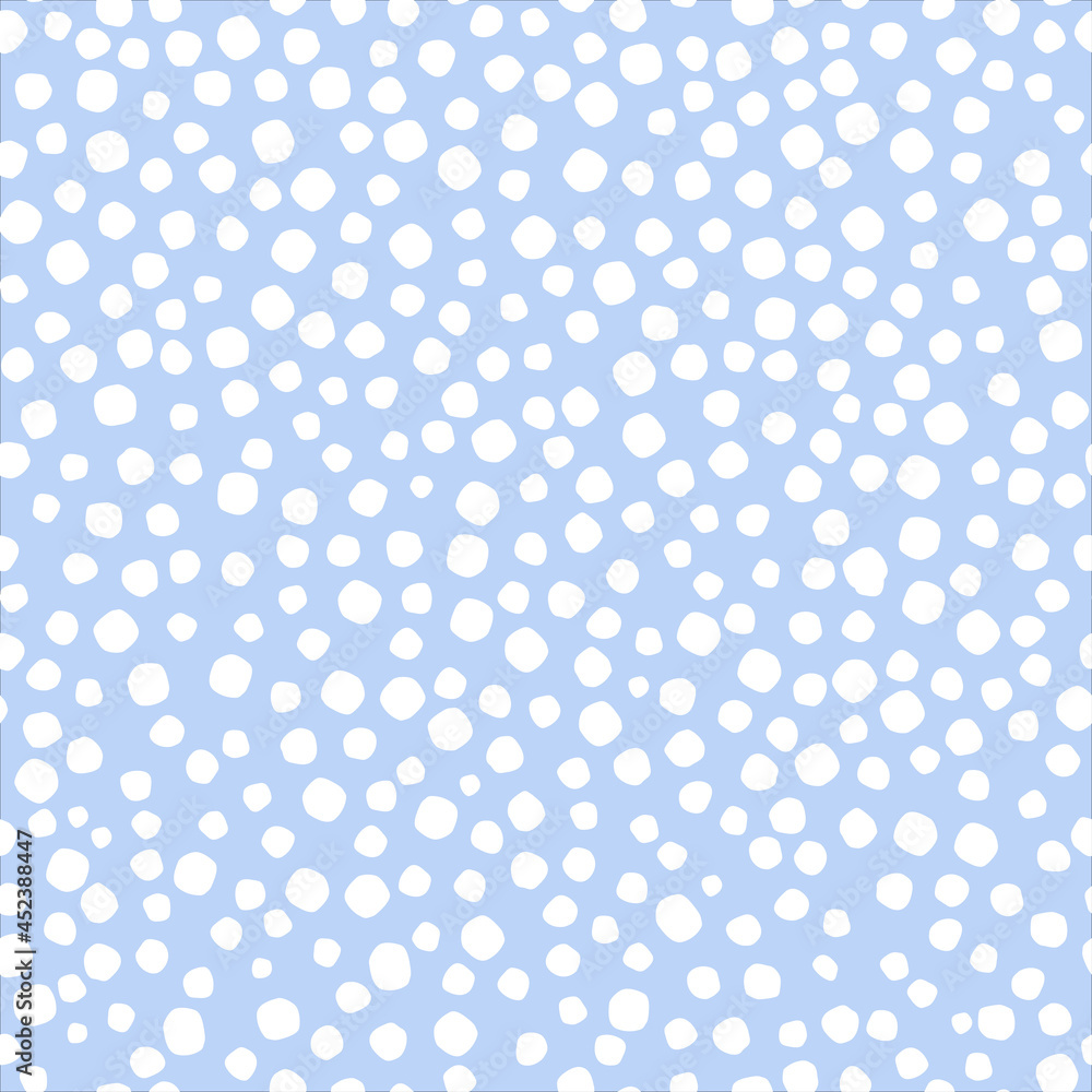 Seamless pattern of falling snow in winter. Random circles of irregular shape. New Year, Christmas repeating pattern of snowflakes, simple geometric . Vector graphics. Seamless pattern of falling snow in winter. Random circles of irregular shape. New Year, Christmas repeating pattern of snowflakes, simple geometric . Vector graphics.
