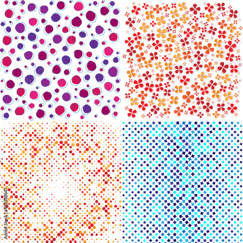 Patrones varios  de diferentes formas y colores