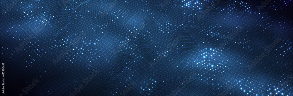 Abstract Blue Background. Dark low poly rectangle pattern. Virtual computer Landscape. Technology style. Sci-fi surface. Banner or presentation template. Vector illustration Abstract Blue Background. Dark low poly rectangle pattern. Virtual computer Landscape. Technology style. Sci-fi surface. Banner or presentation template. Vector illustration