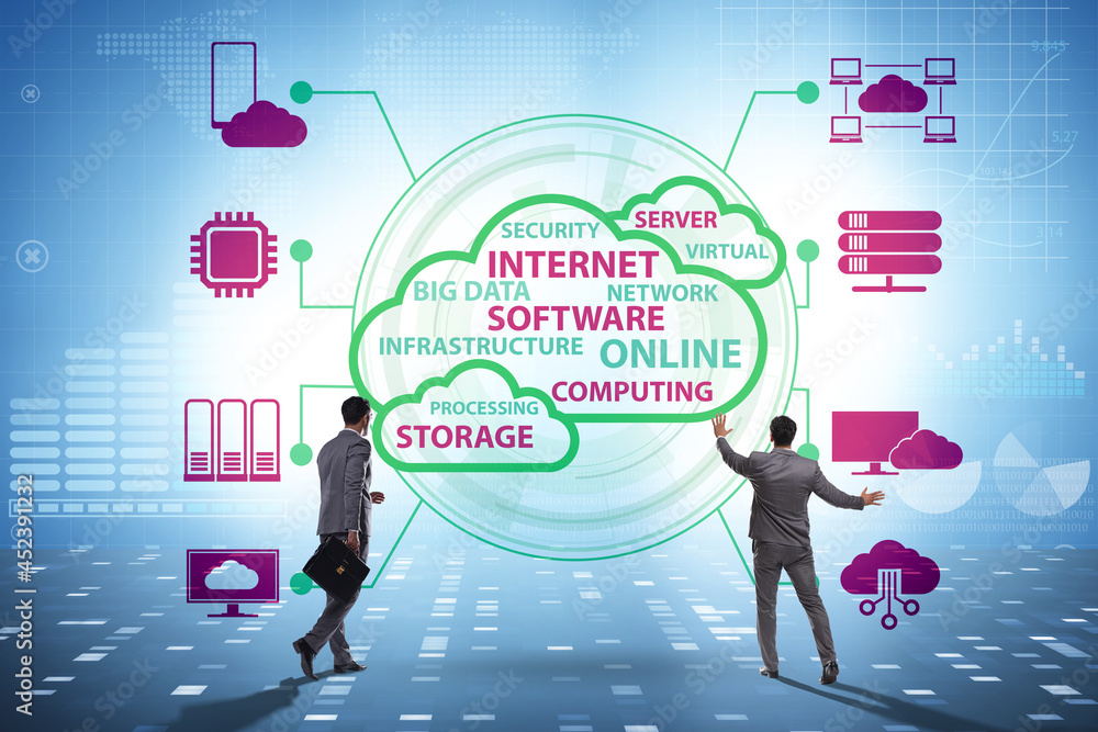 Cloud computing in technology concept Cloud computing in technology concept