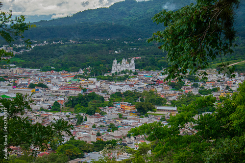 ciudad de Esquipulas Guatemala, con montañas paisaje panoramico  photo