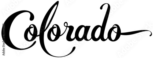 Colorado - custom calligraphy text