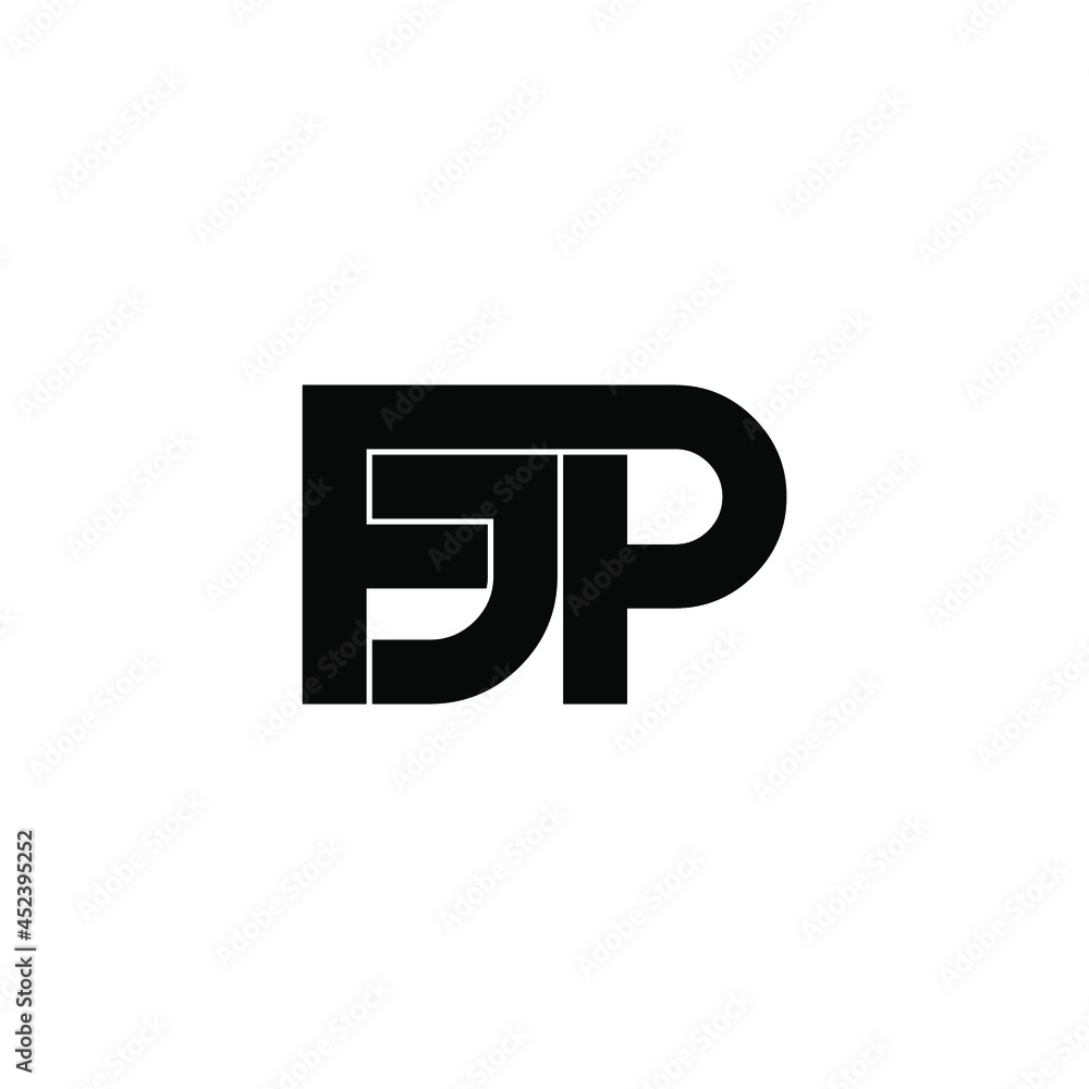 fjp initial letter monogram logo design fjp initial letter monogram logo design