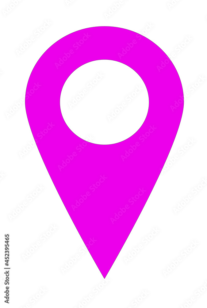 Pink map pin