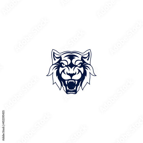 Fototapeta Naklejka Na Ścianę i Meble -  Jaguar Leopard Cat Panther Tiger Face Head logo design inspiration