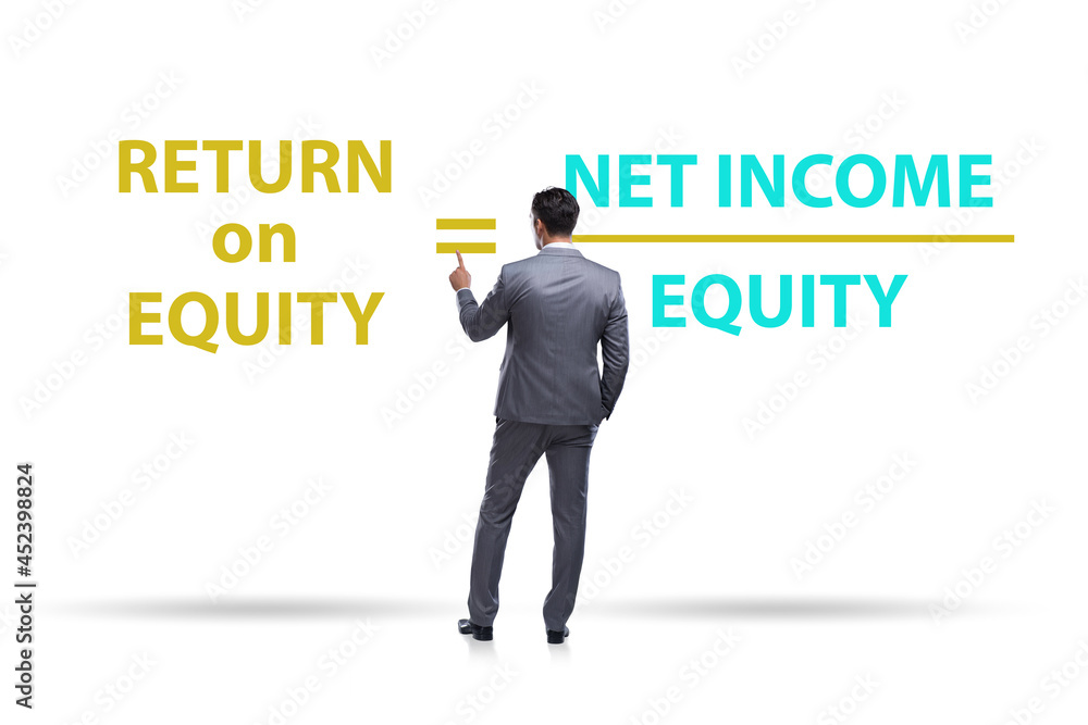 Businessman in return on equity concept Businessman in return on equity concept