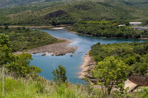 landscape with river and mountains