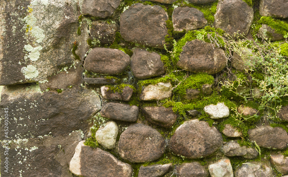 Stone Wall With Moss 002