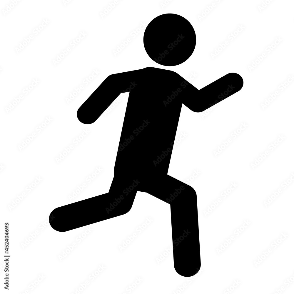 running man icon on white background. sport sign. run symbol. flat style. running man icon on white background. sport sign. run symbol. flat style.