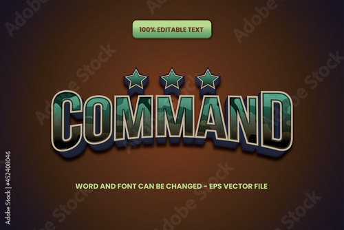 Camouflage Army Editable Text Effect Template