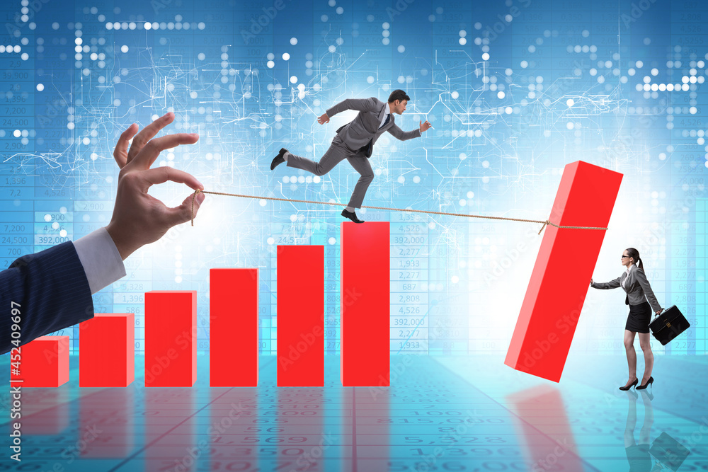 Economic growth concept with business people Economic growth concept with business people
