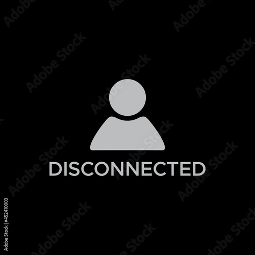 Disconnected Avatar Profile Photo Icon Vector