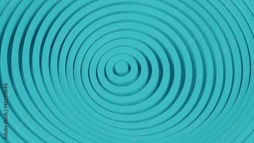Aquamarine blue rings. Computer generated abstract motion background. 3D render seamless loop animation Aquamarine blue rings. Computer generated abstract motion background. 3D render seamless loop animation