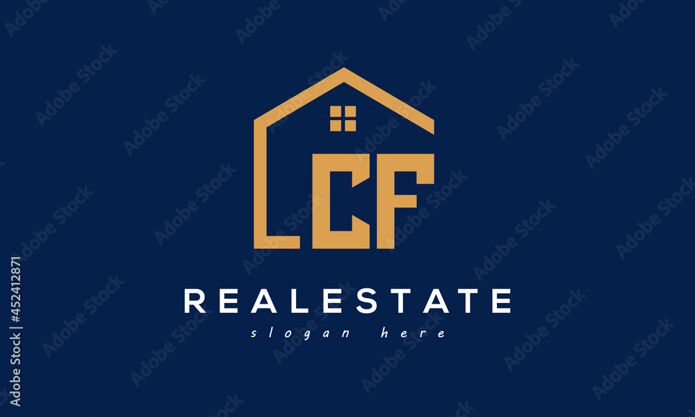 CF three Letters creative circle logo design CF three Letters creative circle logo design