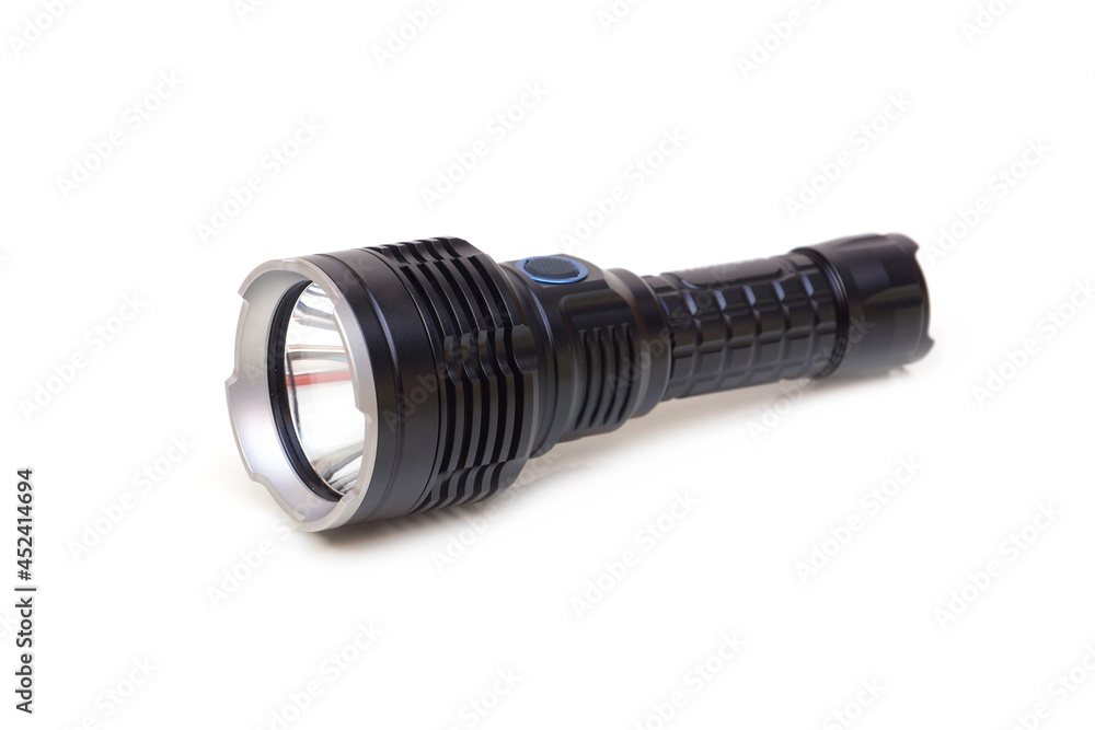 A flashlight isolated on white background A flashlight isolated on white background