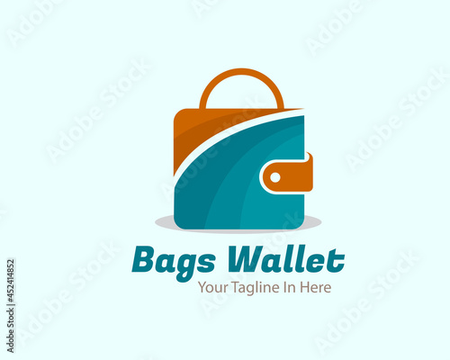 abstract bag wallet vector logo icon template illustration inspiration