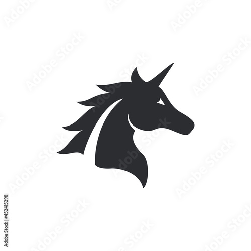 Fototapeta Naklejka Na Ścianę i Meble -  Unicorn head icon design illustration template