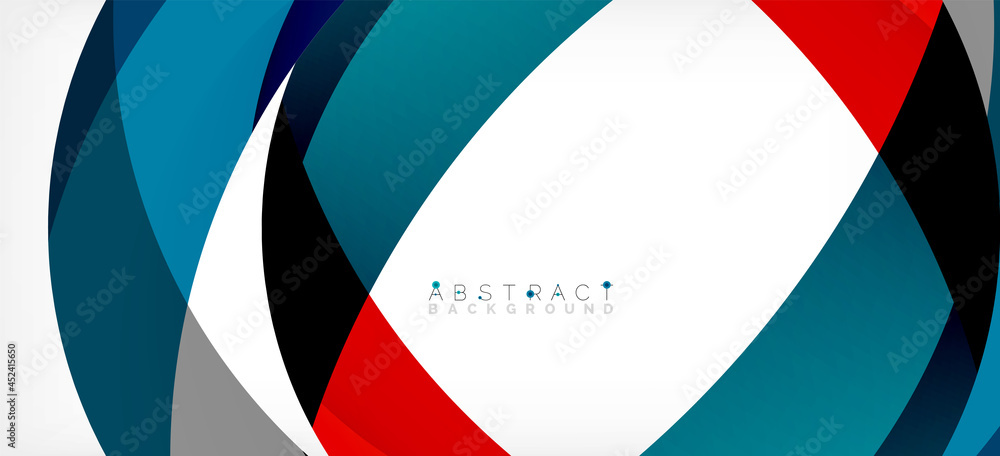 Color circle shapes, minimal geometric background. Trendy dynamic composition. Vector Illustration For Wallpaper, Banner, Background, Landing Page Color circle shapes, minimal geometric background. Trendy dynamic composition. Vector Illustration For Wallpaper, Banner, Background, Landing Page