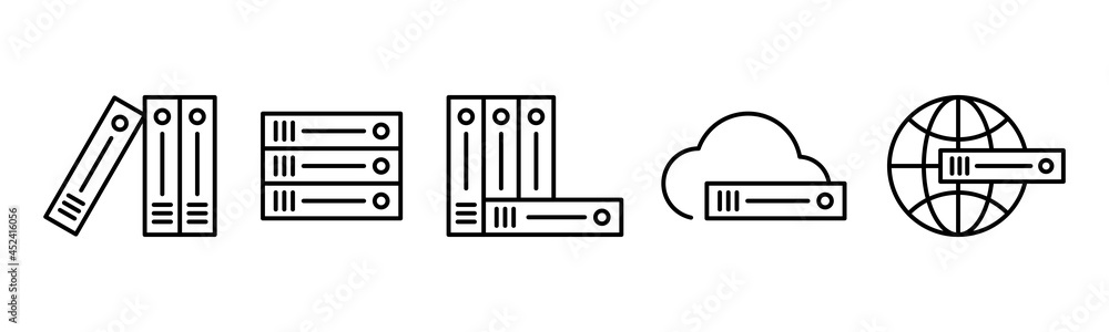 Vector graphic of hosting icon collection Vector graphic of hosting icon collection