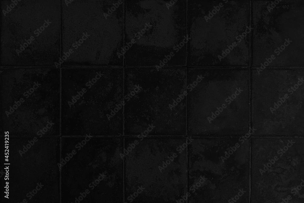 Naklejka premium Modern black brick wall texture for background