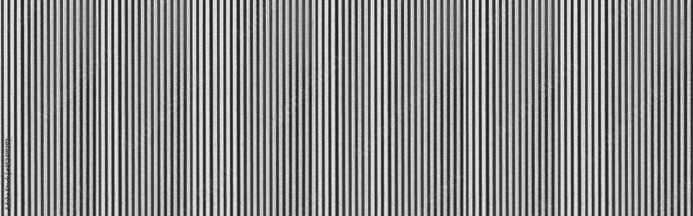 Fototapeta premium Panorama of White Corrugated metal background and texture surface or galvanize steel