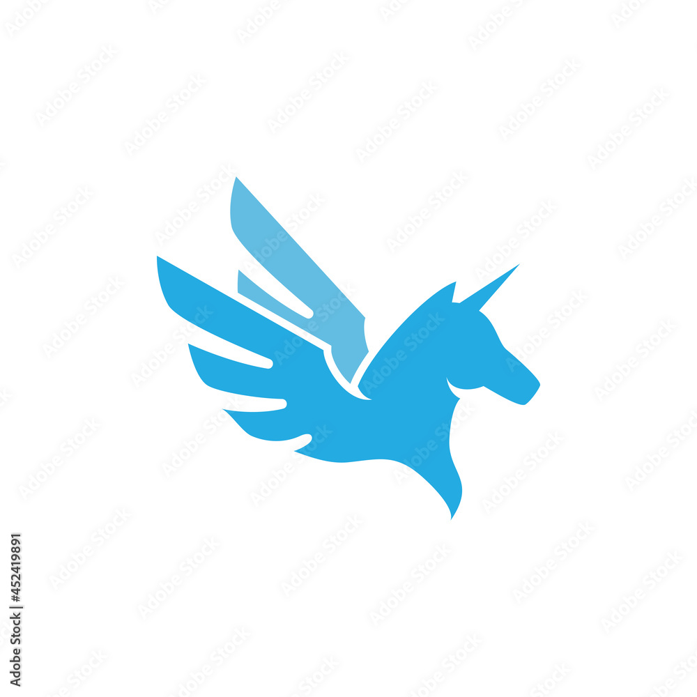 Unicorn head icon design illustration template Unicorn head icon design illustration template