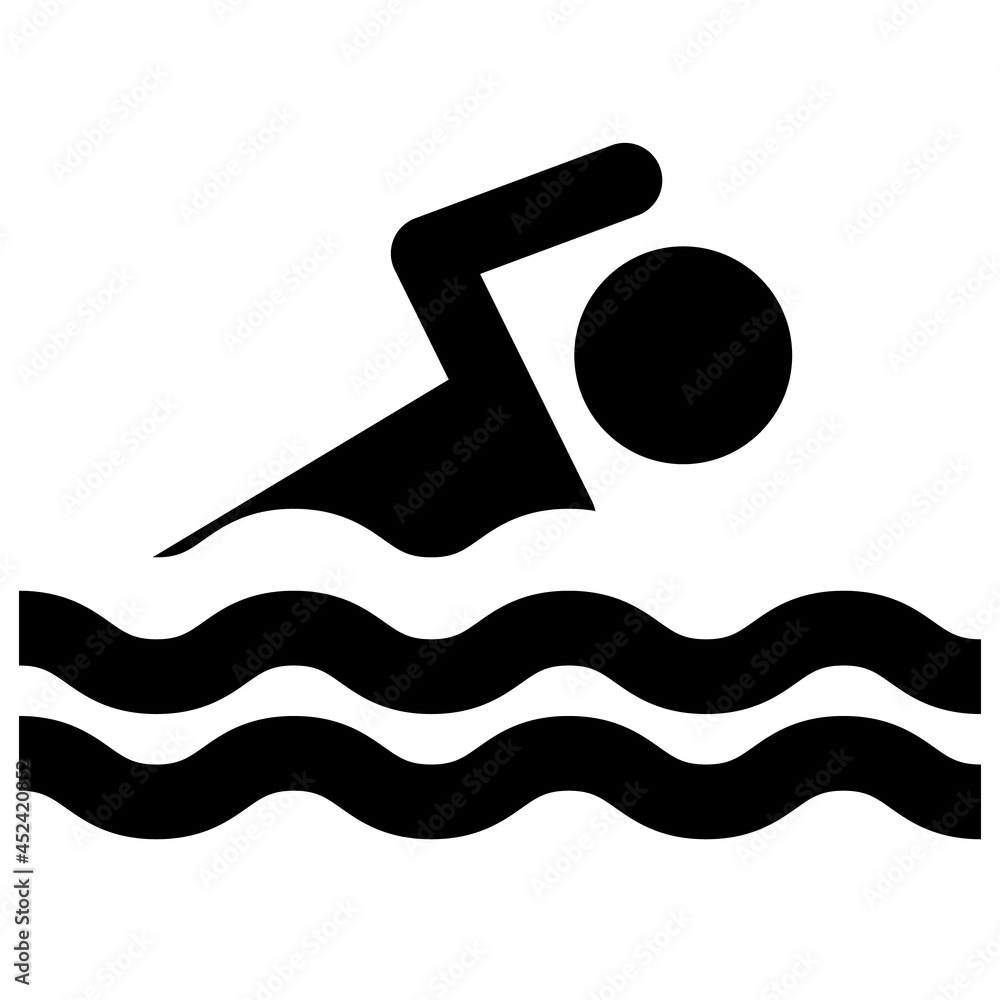 swim icon on white background. summer swim water sign. swimming symbol. flat style. swim icon on white background. summer swim water sign. swimming symbol. flat style.