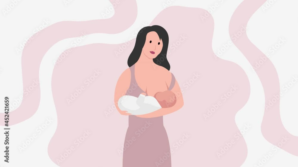 Mother breastfeeding her baby with love Mother breastfeeding her baby with love
