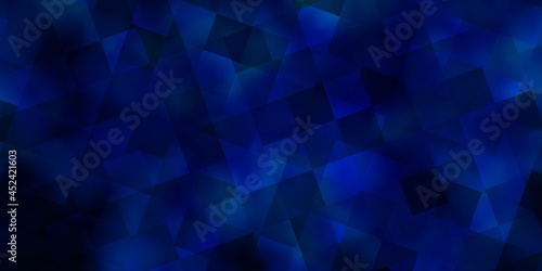 Dark BLUE vector texture with poly style with cubes.