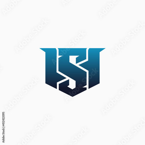 professional S letter monogram gaming logo. e-sport letter logo design concept template