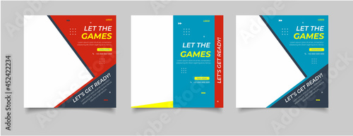 Sport and tech social media post template
