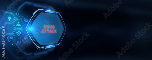 Cyber security data protection business technology privacy concept. Ddos attack © photon_photo
