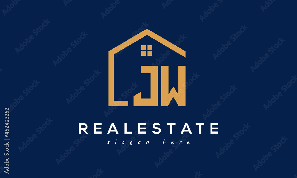 JW three Letters creative circle logo design JW three Letters creative circle logo design