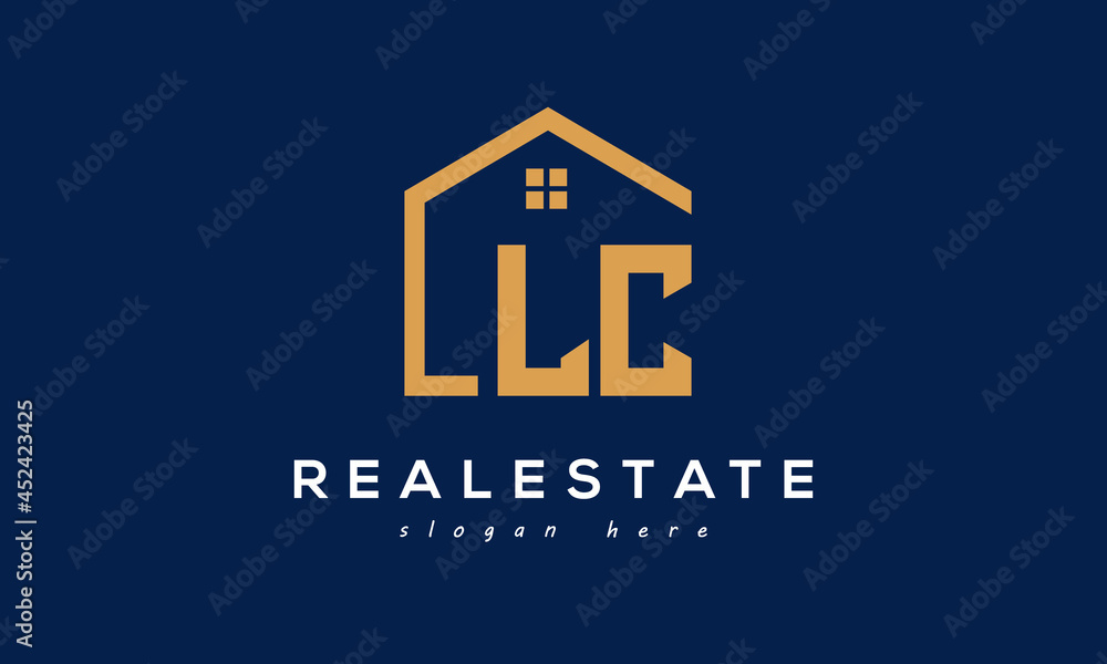 LC letters real estate construction logo vector LC letters real estate construction logo vector