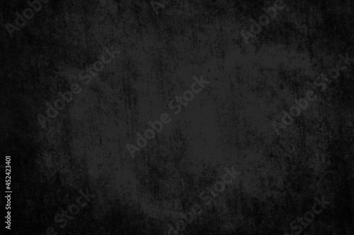 Concrete wall black color for background. Old grunge textures with scratches and cracks. Black painted cement wall texture.