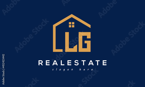 LG letters real estate construction logo vector 