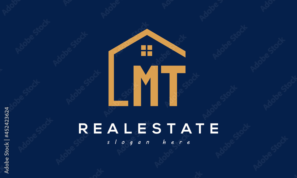 MT letters real estate construction logo vector	