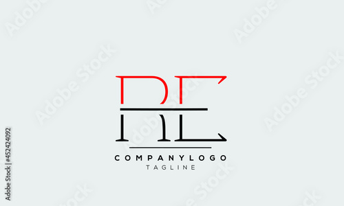 Abstract Letter Initial ER RE R E Vector Logo Design Template