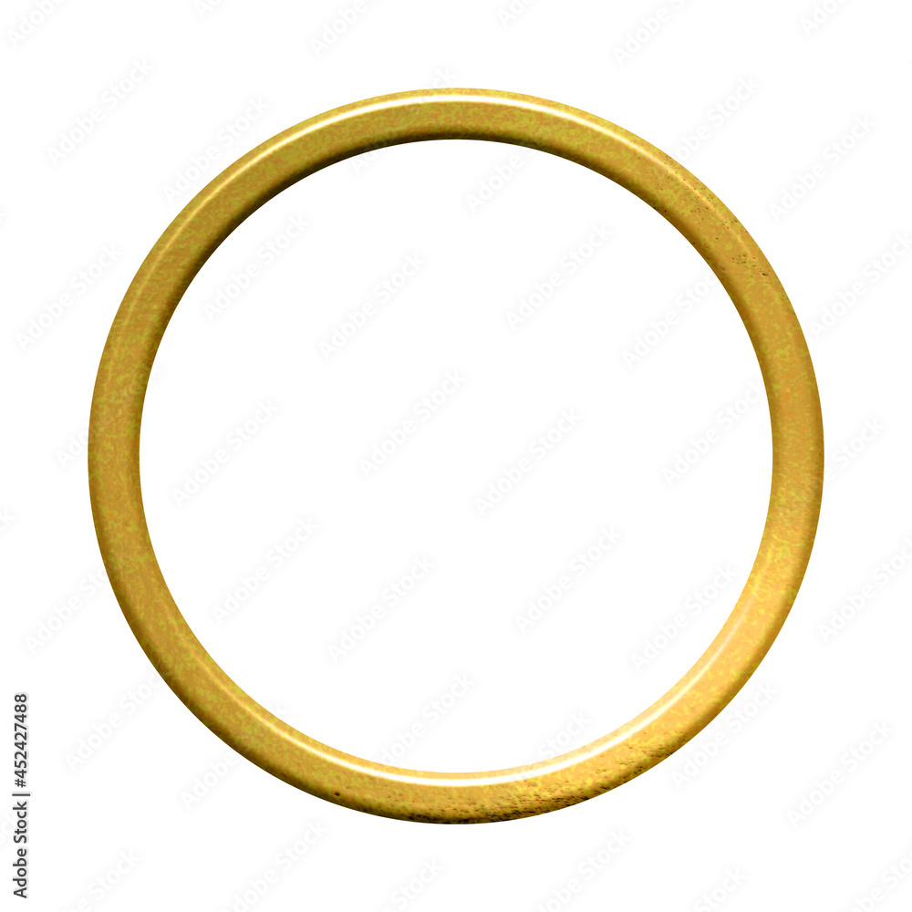 Ring, Kreis oder Ehering in gold