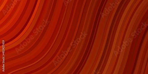 Light Orange vector texture with curves.