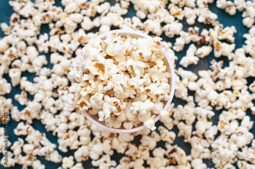 close up of popcorn