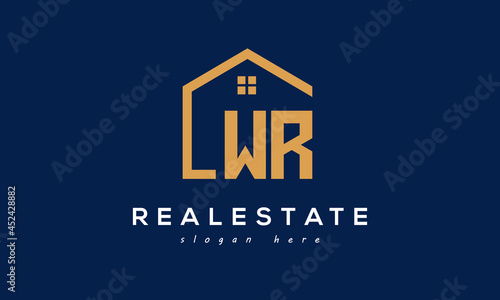 WR letters real estate construction logo vector 