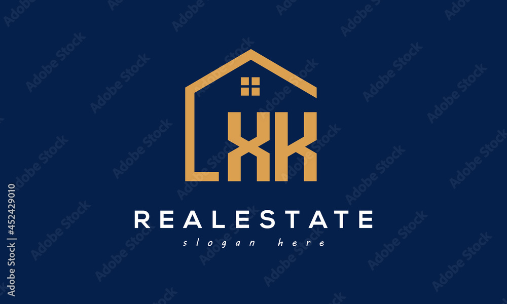 XK letters real estate construction logo vector	