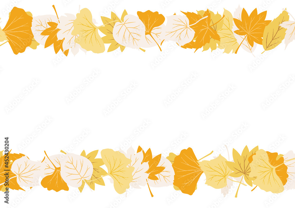 Fototapeta premium 紅葉がきれいな秋フレーム