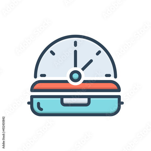 Color illustration icon for  lunch