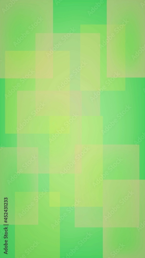 Abstract green background with light yellow and pink rectangular shapes, blank for text or design.