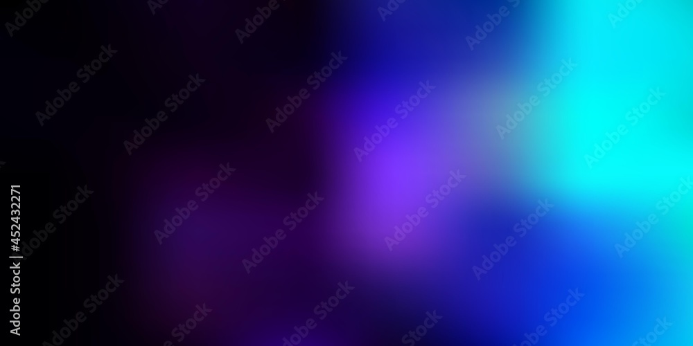 Dark pink, blue vector blurred background.