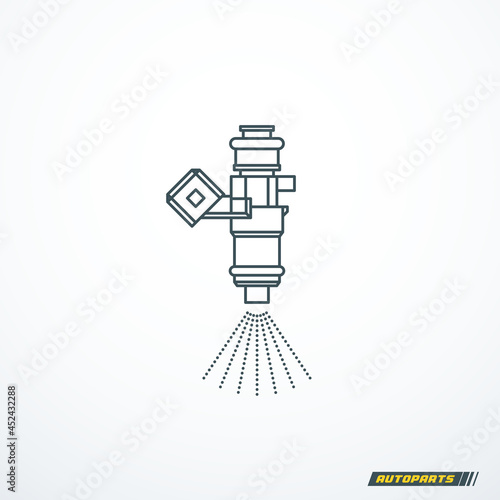 Fuel injector icon. Vector illustration