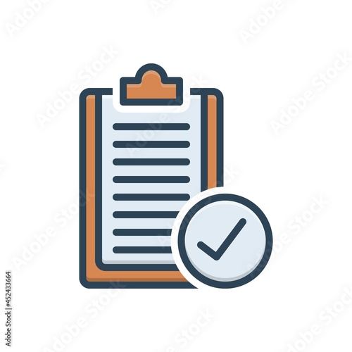 Color illustration icon for already