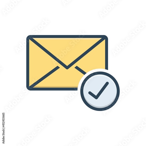 Color illustration icon for already